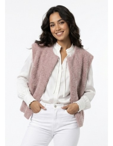 GILET SANS MANCHES OVERSIZE ROSE...