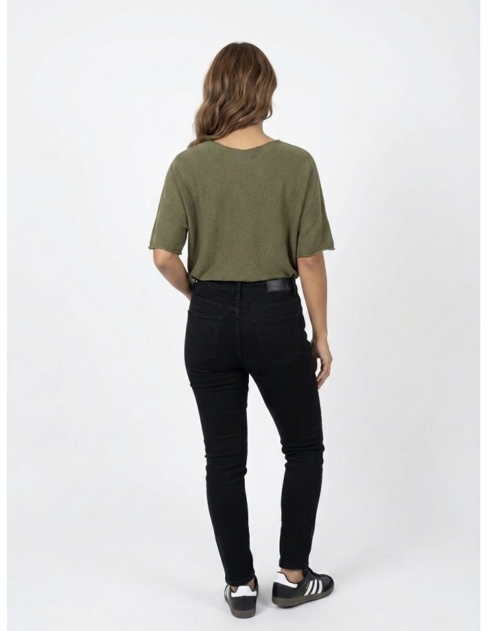 PULL TOP EN MAILLE LÉGÈRE KAKI - FEMME