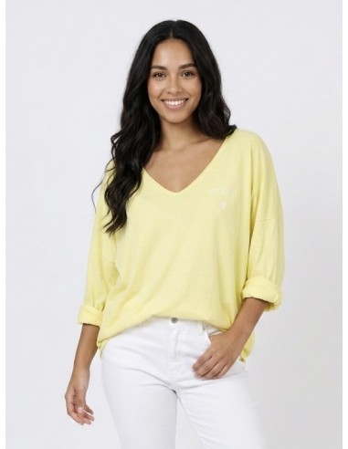 Top pull Oversize "Amour" Jaune...