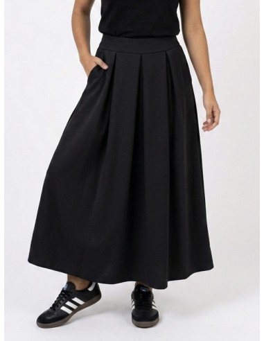 JUPE LONGUE ÉVASÉE NOIR – FEMME
