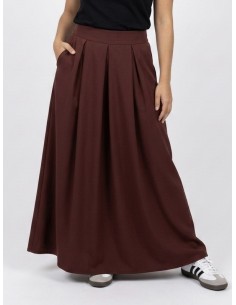 JUPE LONGUE ÉVASÉE Bordeaux...