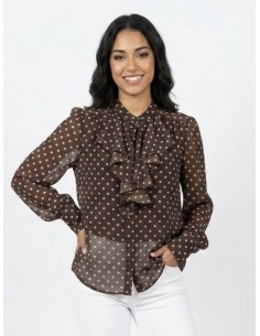 TOP CHEMISIER VOLANTÉ À...