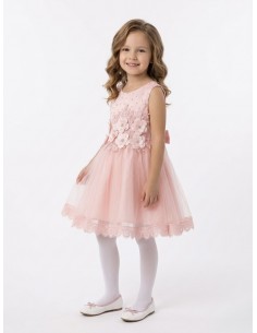 ROBE ROSE POUDRÉ FLEURIE ET...