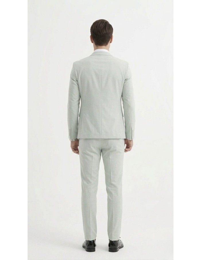Costume 4 pièces vert sauge - homme