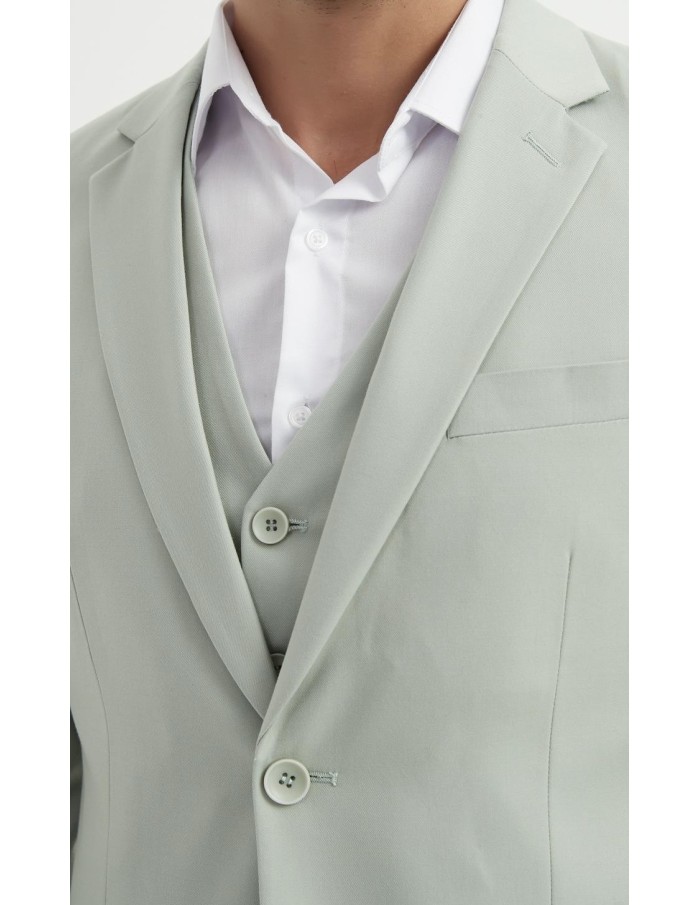 Costume 4 pièces vert sauge - homme