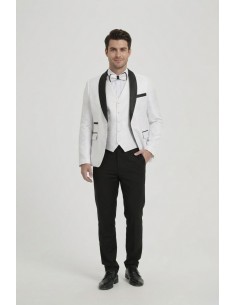 Costume 5 pièces blanc et...