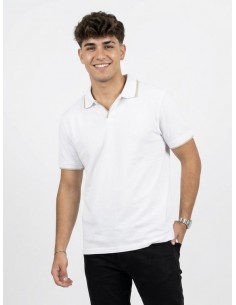 POLO MANCHES COURTES BLANC...