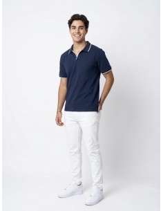 POLO MANCHES COURTES BLEU... 2