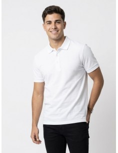 POLO BLANC MANCHES COURTES...