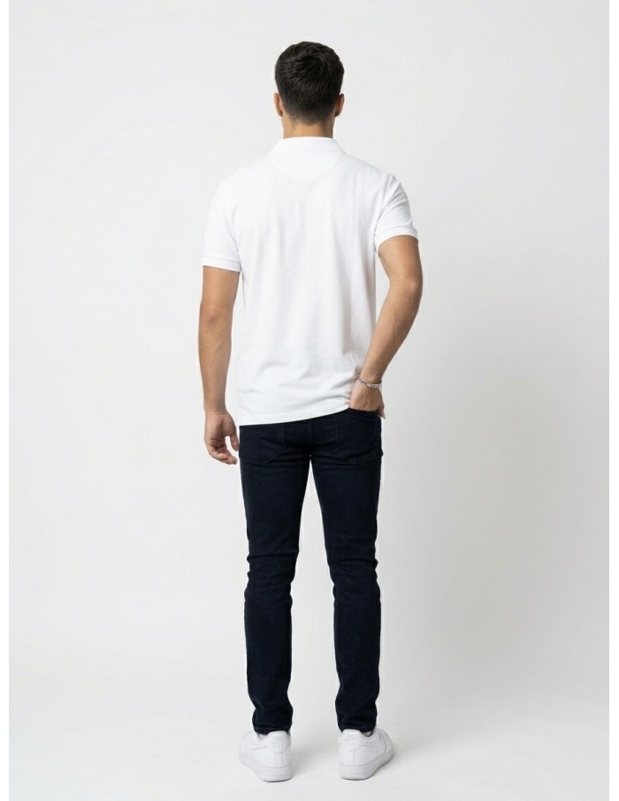 POLO BLANC MANCHES COURTES – HOMME