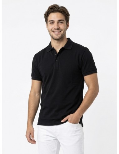 POLO NOIR MANCHES COURTES – HOMME