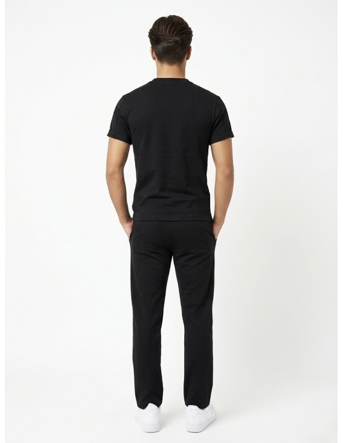 ENSEMBLE T-SHIRT ET PANTALON NOIR - HOMME