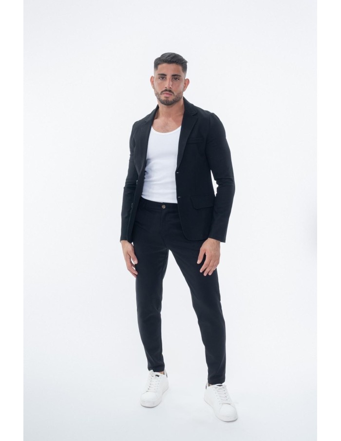 ENSEMBLE TAILLEUR NOIR COUPE AJUSTÉE - HOMME