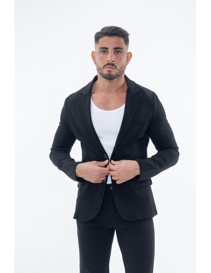 ENSEMBLE TAILLEUR NOIR COUPE AJUSTÉE - HOMME