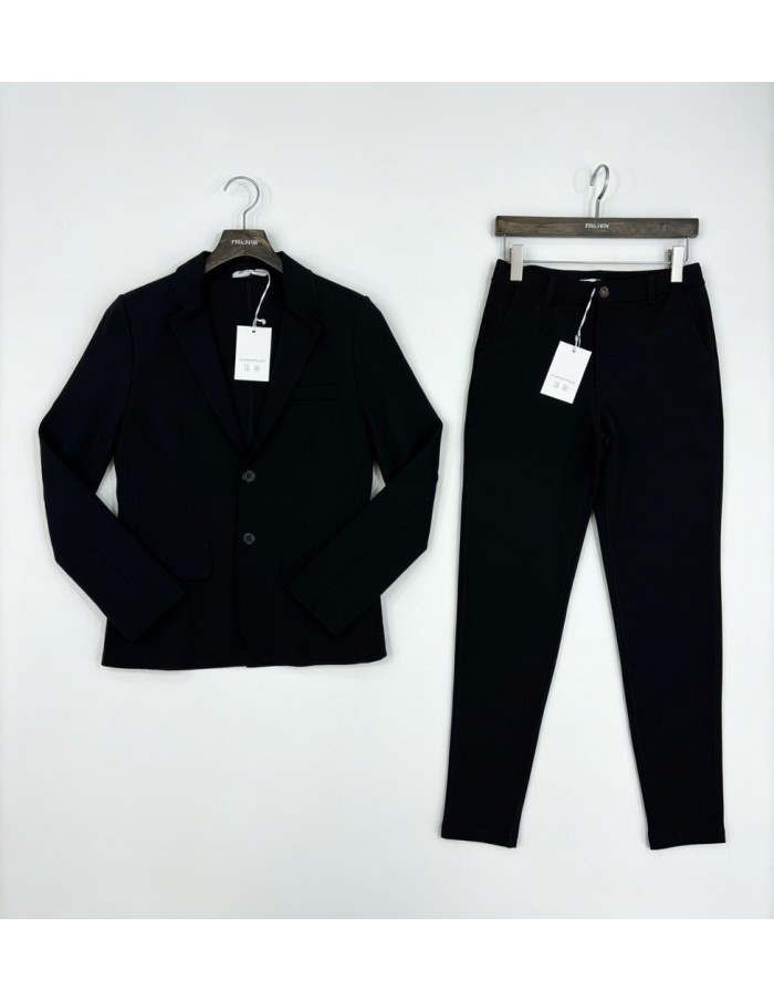 ENSEMBLE TAILLEUR NOIR COUPE AJUSTÉE - HOMME