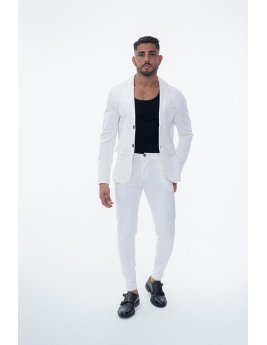 ENSEMBLE TAILLEUR BLANC COUPE AJUSTÉE...