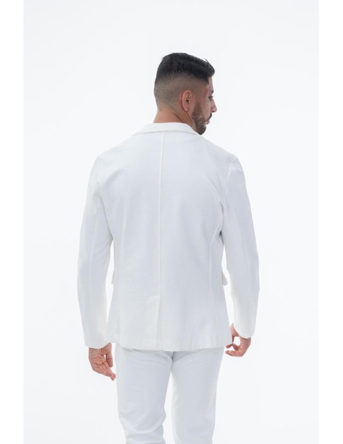 ENSEMBLE TAILLEUR BLANC COUPE AJUSTÉE - HOMME