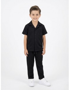 ENSEMBLE TEXTURÉ NOIR...