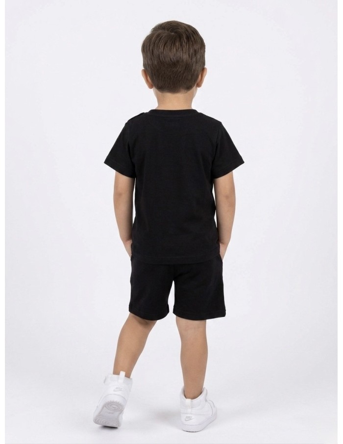 ENSEMBLE BICOLORE NOIR T-SHIRT + SHORT - GARÇON