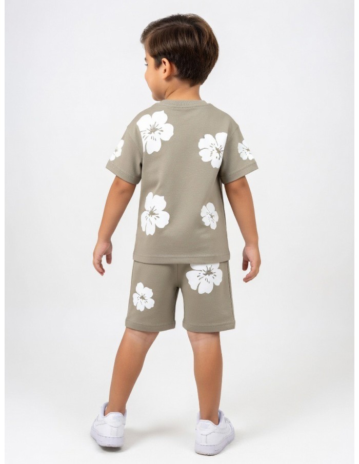 ENSEMBLE FLEURI T-SHIRT + SHORT - GARÇON