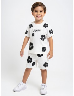 ENSEMBLE FLEURI BLANC...