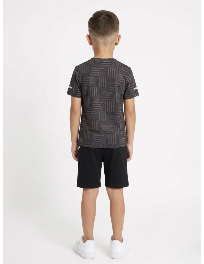 ENSEMBLE TECH NOIR T-SHIRT + SHORT - GARÇON