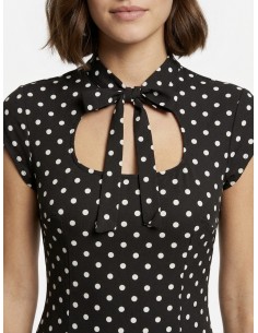 ROBE COURTE NOIRE À POIS... 2