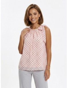 TOP rose SANS MANCHES...