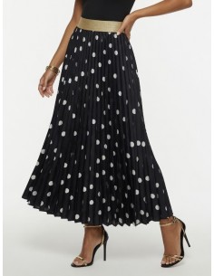 JUPE NOIR LONGUE PLISSÉ A...