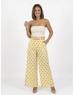 PANTALON LARGE JAUNE À POIS... 2