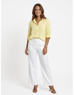 CHEMISE JAUNE À POIS COUPE... 2