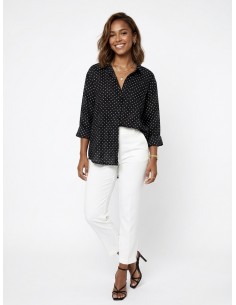 CHEMISE NOIR À POIS COUPE... 2