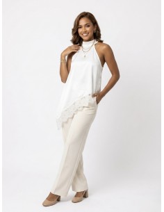 TOP SATINÉ BLANC COUPE... 2