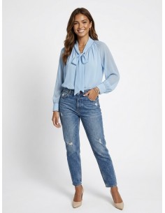 BLOUSE BLEU CIEL COL... 2