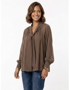 BLOUSE MARRON COL...