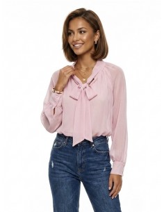 BLOUSE ROSE CLAIR COL...