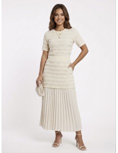 ENSEMBLE CRÈME JUPE & TOP...