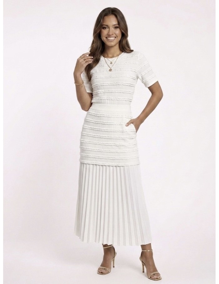 ENSEMBLE JUPE & TOP TEXTURÉ  - FEMME