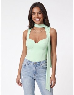 TOP BUSTIER VERT MENTHE...