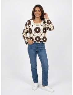 TOP MARRON EN CROCHET... 2