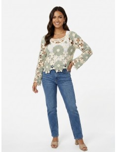 TOP VERT SAUGE EN CROCHET... 2