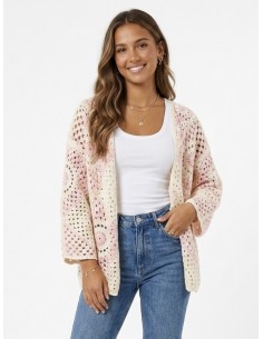 GILET ROSE EN CROCHET &...