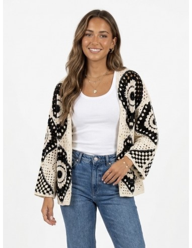 GILET NOIR EN CROCHET & MOTIFS...