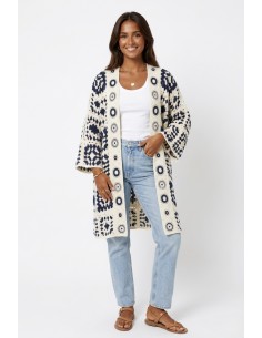 GILET LONG BLEU MARINE EN... 2