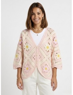 GILET ROSE EN CROCHET...
