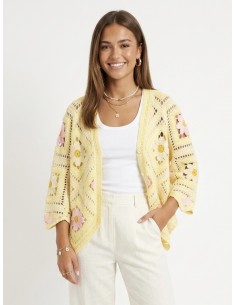 GILET JAUNE EN CROCHET...