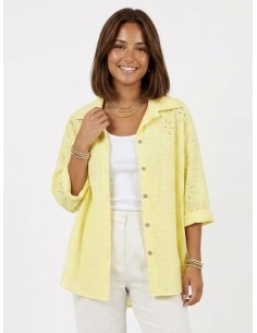 CHEMISE JAUNE BRODERIE...
