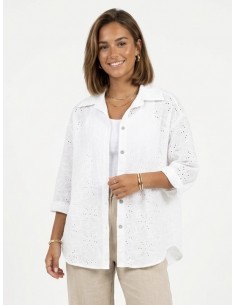 CHEMISE BLANCHE BRODERIE...
