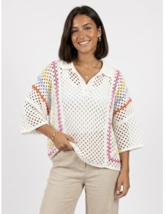 POLO BLANC EN CROCHET...
