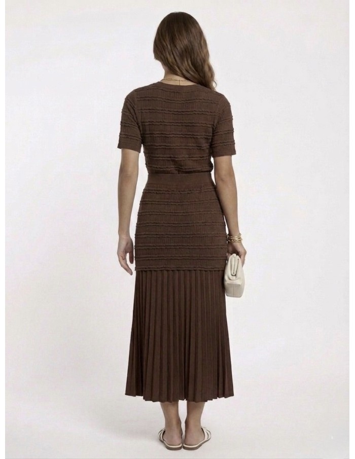 ENSEMBLE JUPE & TOP TEXTURÉ  - FEMME